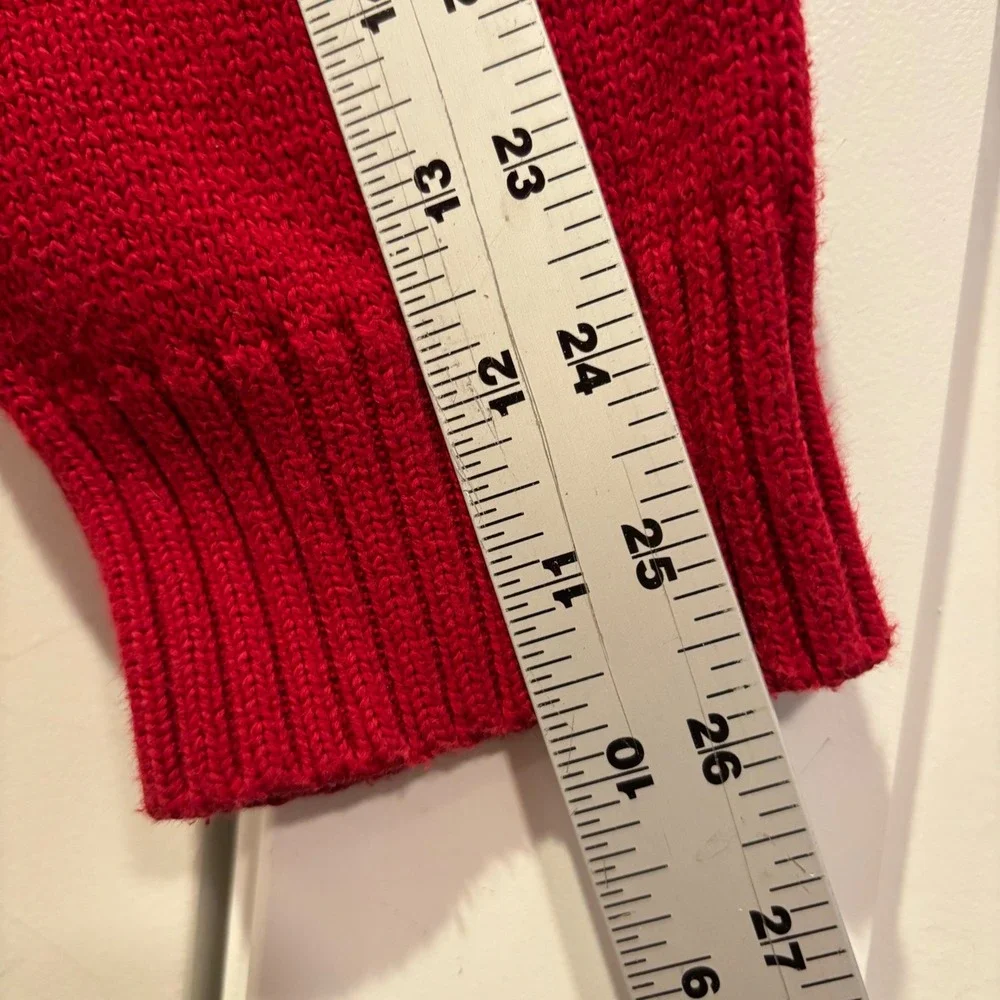 Polo Ralph Lauren Red Quarter Zip‎ Cotton Sweater Mens Large Pony Logo Mock Neck